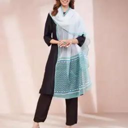 fabindia Women Striped Cotton Silk Dupatta-picture-25