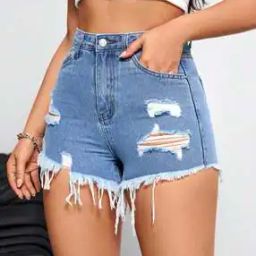 Women Mid-Rise Denim Shorts-image-95