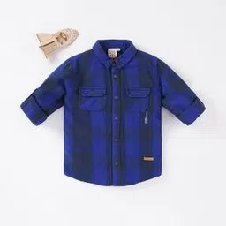 ed-a-mamma Sustainable Plaid Shirt with Flap Pockets-picture-25