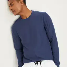 Regular Fit Men Textured Knit Lounge T-Shirt-image-59