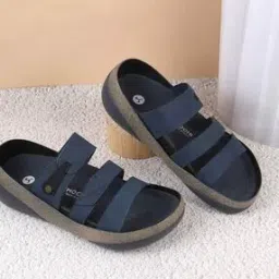 Women Slides Flip Flops with Buckle closure-12