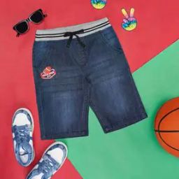 Boys Regular Fit Typographic Print Shorts-picture-46