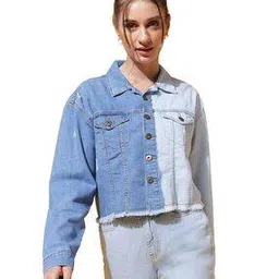 Colour-block Print Button-Down Closure Jacket-image-32