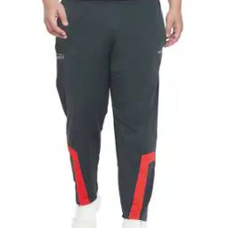 Men Mid-Rise Track Pants with Placement Stripes-9