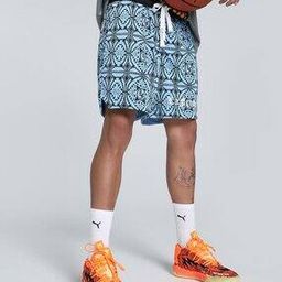 Printed Regular Fit Shorts with Drawstring Waist-image-6