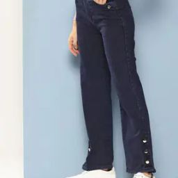 Girls Straight Jeans with 5-Pocket Styling-image-24