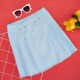 Women Pleated A-Line Skirt-image-28