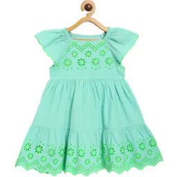 Schiffli Embroidered Fit & Flare Dress-image-71