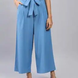 Relaxed Fit High-Rise Pleat-Front Wide-Leg Pants-image-22