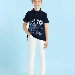 Boys Graphic Print Regular Fit Polo T-Shirt-image-16