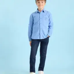 Boys Regular Fit Spread Collar Shirt   -image-44