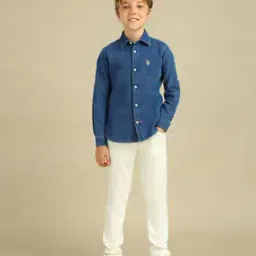 Boys Regular Fit Spread Collar Shirt  -image-102