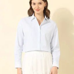Women Stripes Regular Fit Shirt-image-84