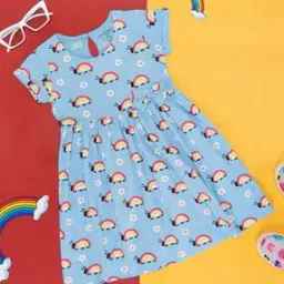 pantaloons junior Girls Graphic Print Fit & Flare Dress-picture-14