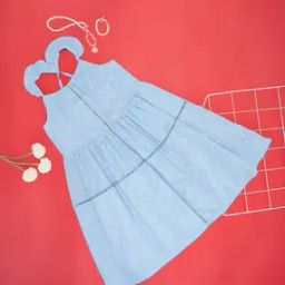 Girls Fit & Flare Cotton Dress-image-1