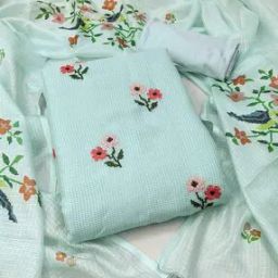 Women Floral Embroidered 3-Piece Unstitched Dress Material-image-18
