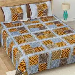 Cotton Bedsheet with 2 Pillow Covers-image-99