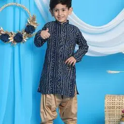 vastramay Embellished Bandhani Printed Kurta Dhoti Set-picture-29