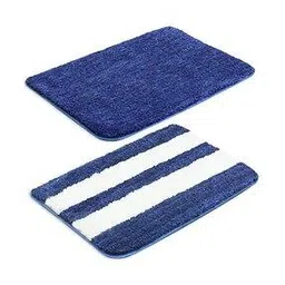 good homes Set of 2 1800 GSM Striped Anti-Slip Bath Mats 27" x 17"-picture-5