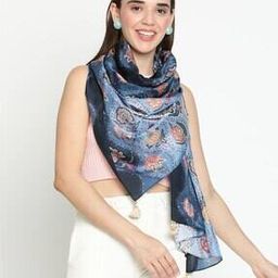 Women Silk Floral Printed Stole-image-45
