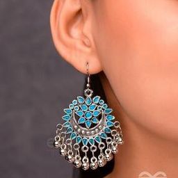Women The Fabulous Floral Enamel Danglers Earrings-16