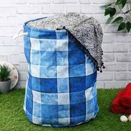 Checked Foldable Laundry Bag-image-36