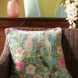  Printed Velvet Square Cushion Cover-image-1