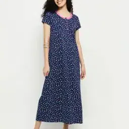 Women Printed Night Gown-image-11
