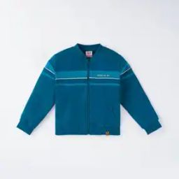 Sustainable Striped Zip-Front Knit Jacket-image-48