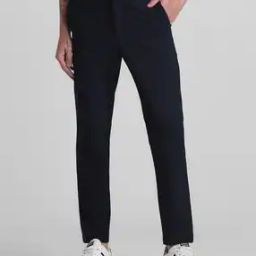 Men Slim Fit Flat-Front Trousers-image-46