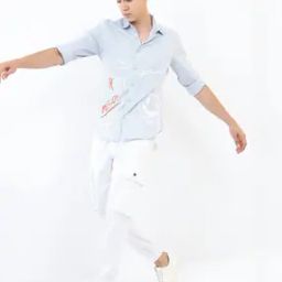 Men Typographic Print Slim Fit Shirt-picture-31