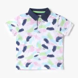 Boys Printed Regular Fit Polo T-Shirt-image-53