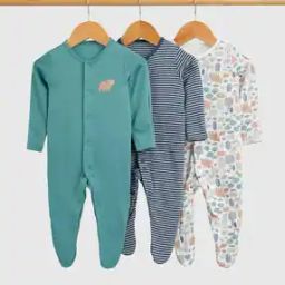Boys Pack of 3 Printed Cotton Sleepsuits-image-16