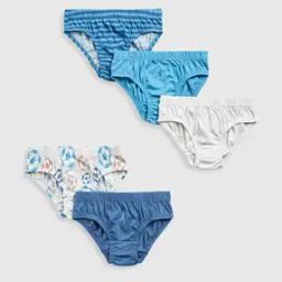 Boys Pack of 5 Football Print Cotton Briefs-14