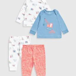 Boys Pack of 2 Printed Cotton T-Shirts & Joggers Set-8