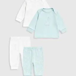 Boys Pack of 2 Printed Cotton T-Shirts & Joggers Set-37