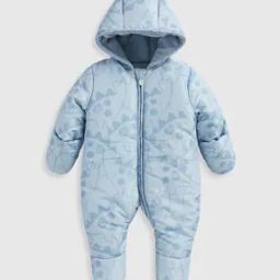 Boys Dinosaur Print Hooded Snowsuit-43