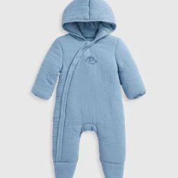Boys My First Dinosaur Hooded Pramsuit-image-1