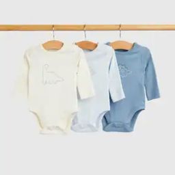 Boy Pack of 3 My First Embroidered Bodysuits-14