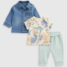 Boys Printed T-Shirt & Pants with Jacket-image-28