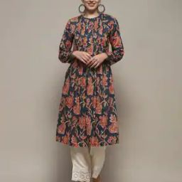 Blue Cotton Straight Kurta-image-31