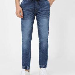 Men Heavily Washed Jogger Jeans-image-28