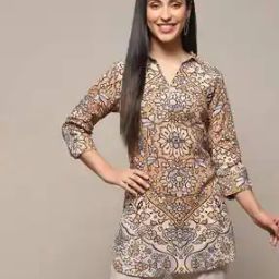 Blue Rayon Straight Kurti-image-66