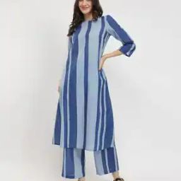 Women Striped Pant-Suit Set-image-40