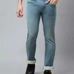 Men Mid-Wash Straight Fit Jeans-image-3