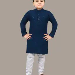 Boys Embellished & Embroidery Kurta Pyjama Set-picture-34