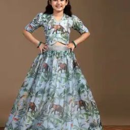 Girls Printed Lehenga with Choli-image-38