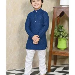 Boys Embellished & Embroidery Kurta Pyjama Set-picture-31