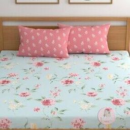 Floral Bedsheet With 2 Pillow Cover-image-44