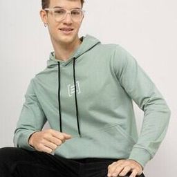 Men Typographic Print Slim FIt Hooded Sweatshirt-image-58